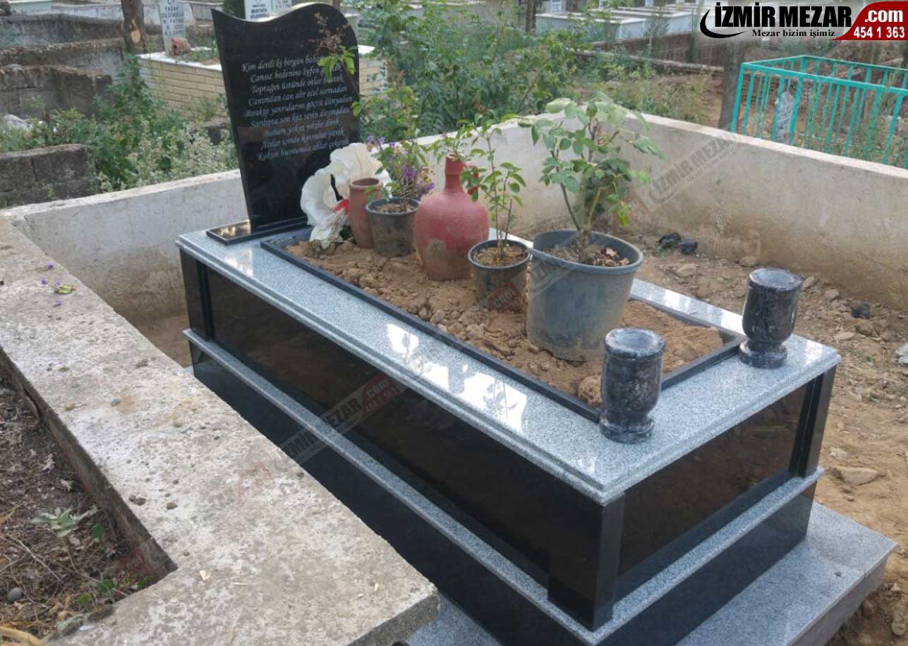 ödemiş mezarlığı granit mezar modeli